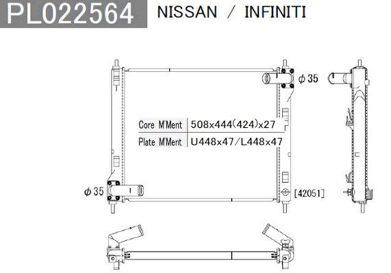 N156N120 NPS Радиатор, охлаждение двигателя