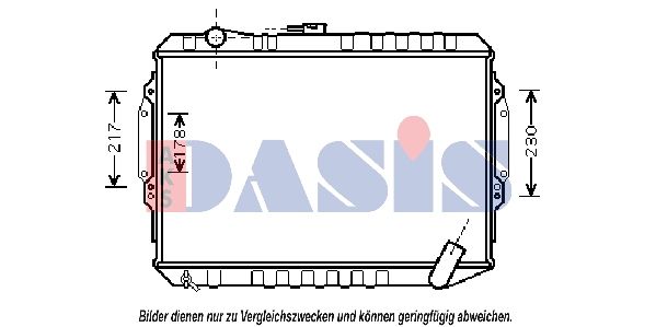 140025N AKS DASIS Радиатор, охлаждение двигателя