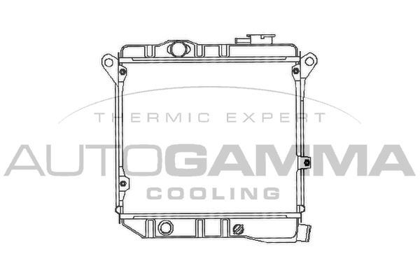100076 AUTOGAMMA Радиатор, охлаждение двигателя