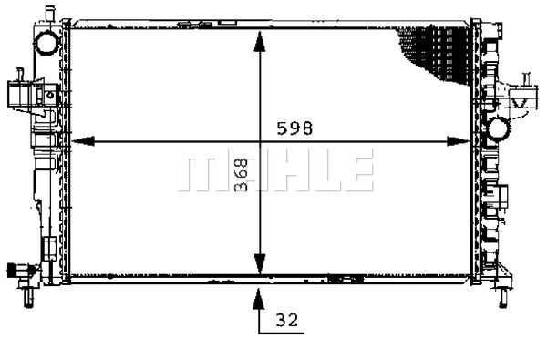 CR391000S MAHLE Радиатор, охлаждение двигателя