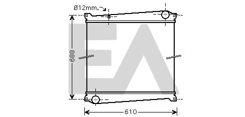 31R60145 EACLIMA Радиатор, охлаждение двигателя