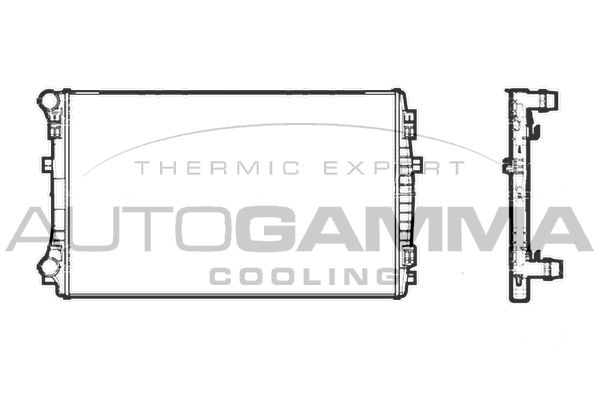 107198 AUTOGAMMA Радиатор, охлаждение двигателя