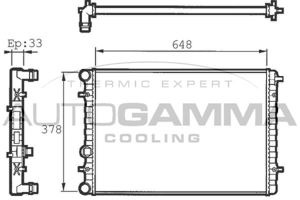 101373 AUTOGAMMA Радиатор, охлаждение двигателя
