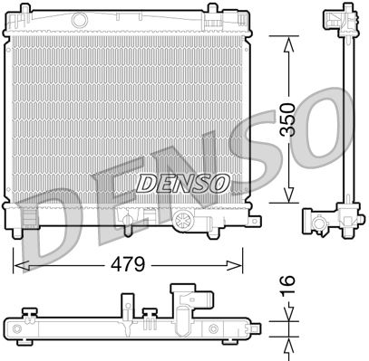 DRM50078 DENSO Радиатор, охлаждение двигателя