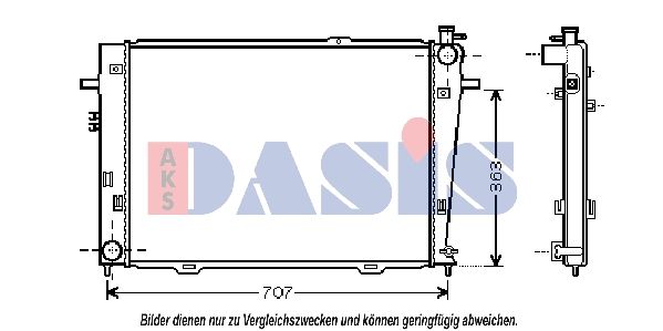 560026N AKS DASIS Радиатор, охлаждение двигателя