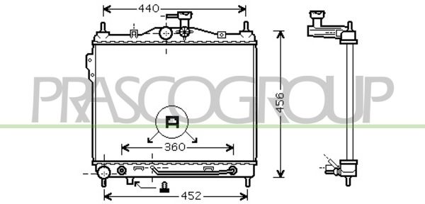 HN330R002 PRASCO Радиатор, охлаждение двигателя