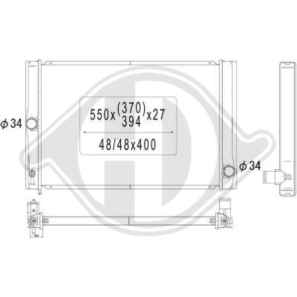 DCM3287 DIEDERICHS Радиатор, охлаждение двигателя