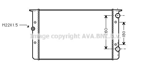 VNA2104 AVA QUALITY COOLING Радиатор, охлаждение двигателя