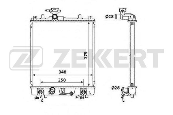 MK1202 ZEKKERT Радиатор, охлаждение двигателя