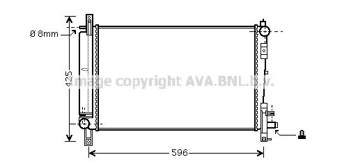 CRA2080 AVA QUALITY COOLING Радиатор, охлаждение двигателя