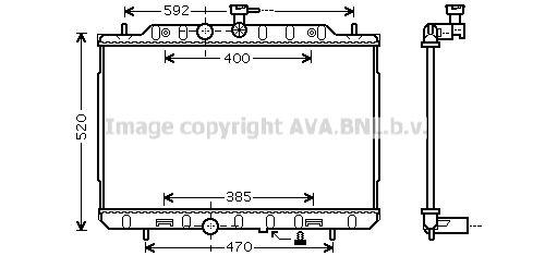 DN2292 AVA QUALITY COOLING Радиатор, охлаждение двигателя