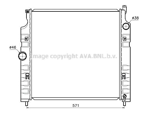 JE2089 AVA QUALITY COOLING Радиатор, охлаждение двигателя