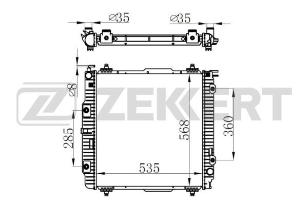 MK1565 ZEKKERT Радиатор, охлаждение двигателя