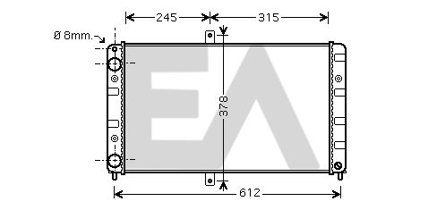 31R39007 EACLIMA Радиатор, охлаждение двигателя