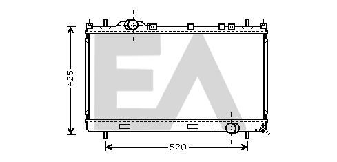 31R12027 EACLIMA Радиатор, охлаждение двигателя