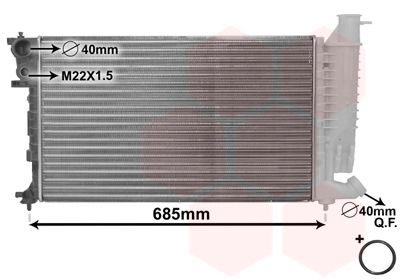 40002141 VAN WEZEL Радиатор, охлаждение двигателя