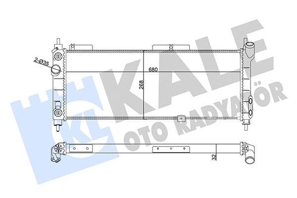 357025 KALE OTO RADYATÖR Радиатор, охлаждение двигателя