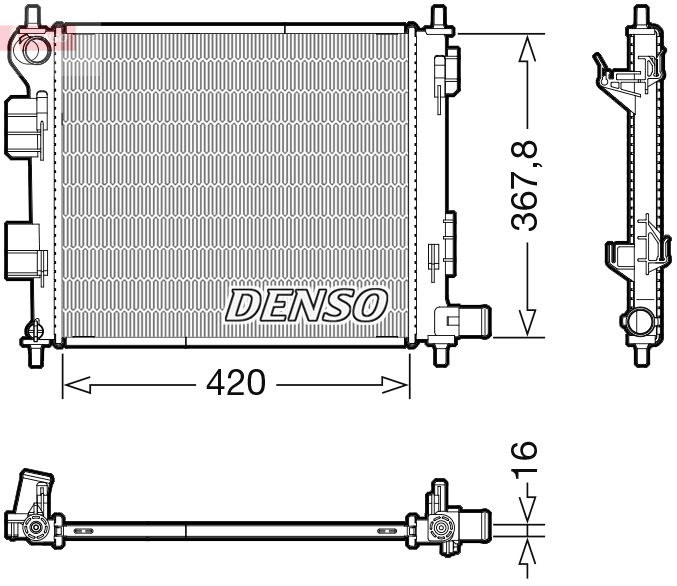 DRM41022 DENSO Радиатор, охлаждение двигателя