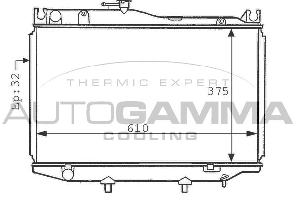 101010 AUTOGAMMA Радиатор, охлаждение двигателя