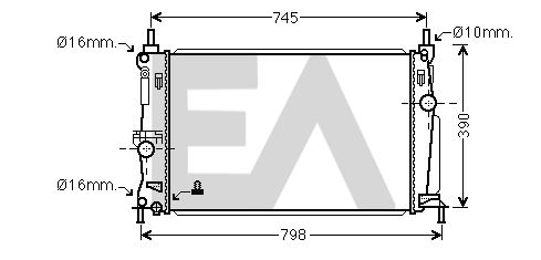 31R52112 EACLIMA Радиатор, охлаждение двигателя