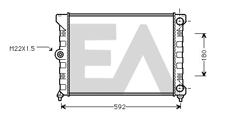 31R77039 EACLIMA Радиатор, охлаждение двигателя