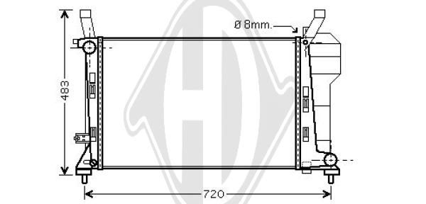 DCM2414 DIEDERICHS Радиатор, охлаждение двигателя