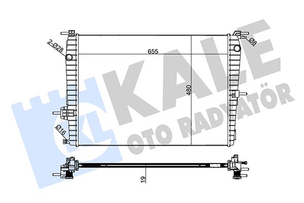 220600 KALE OTO RADYATÖR Радиатор, охлаждение двигателя