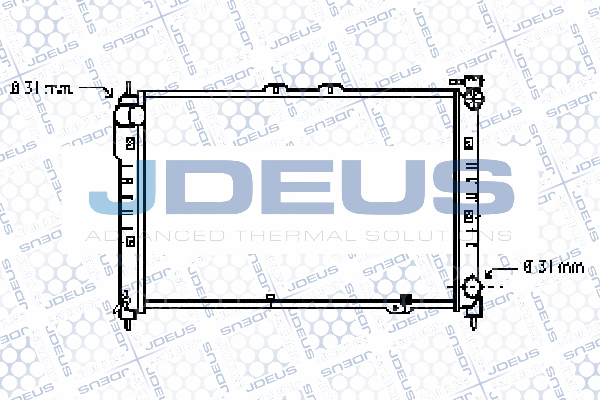 016N16 JDEUS Радиатор, охлаждение двигателя