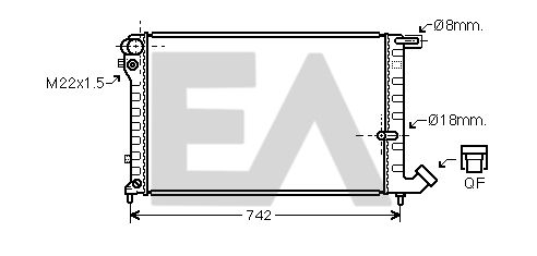 31R10080 EACLIMA Радиатор, охлаждение двигателя