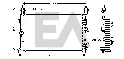 31R54237 EACLIMA Радиатор, охлаждение двигателя