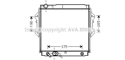 TO2561 AVA QUALITY COOLING Радиатор, охлаждение двигателя