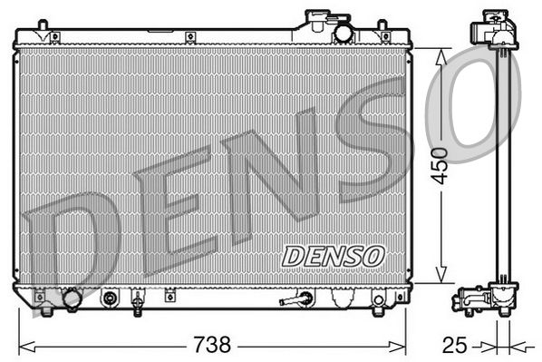 DRM51004 DENSO Радиатор, охлаждение двигателя