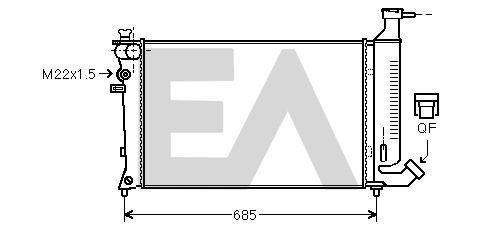 31R55082 EACLIMA Радиатор, охлаждение двигателя