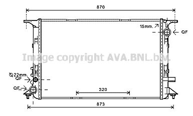 AI2328 AVA QUALITY COOLING Радиатор, охлаждение двигателя