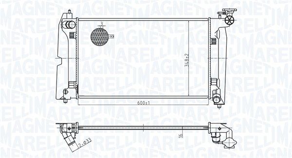 350213178300 MAGNETI MARELLI Радиатор, охлаждение двигателя