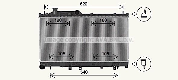 SU2116 AVA QUALITY COOLING Радиатор, охлаждение двигателя