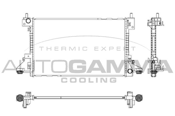107328 AUTOGAMMA Радиатор, охлаждение двигателя
