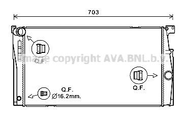 BW2624 AVA QUALITY COOLING Радиатор, охлаждение двигателя