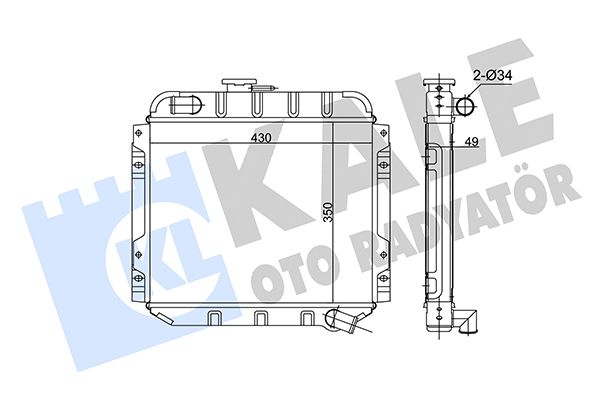 102800 KALE OTO RADYATÖR Радиатор, охлаждение двигателя
