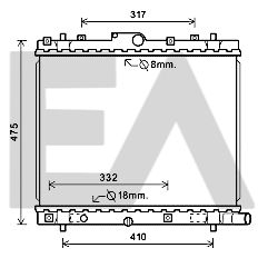 31R69062 EACLIMA Радиатор, охлаждение двигателя