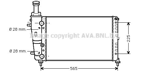 LC2066 AVA QUALITY COOLING Радиатор, охлаждение двигателя