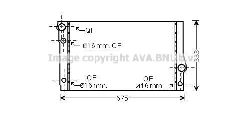 BW2354 AVA QUALITY COOLING Радиатор, охлаждение двигателя