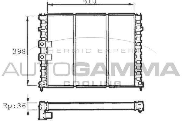 100207 AUTOGAMMA Радиатор, охлаждение двигателя