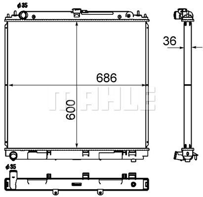 CR1878000S MAHLE Радиатор, охлаждение двигателя