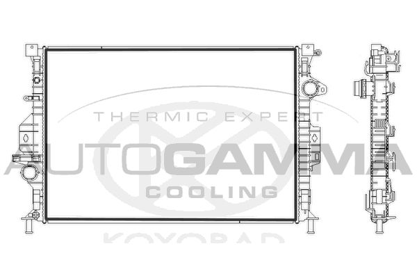 107731 AUTOGAMMA Радиатор, охлаждение двигателя