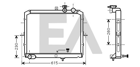 31R36071 EACLIMA Радиатор, охлаждение двигателя