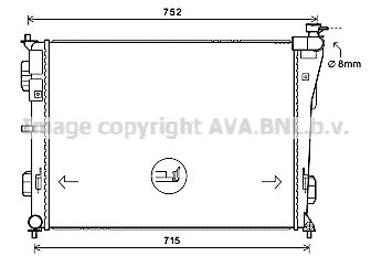 HY2379 AVA QUALITY COOLING Радиатор, охлаждение двигателя