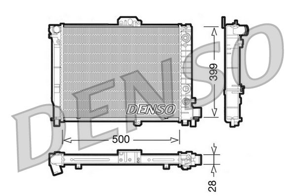 DRM25008 DENSO Радиатор, охлаждение двигателя