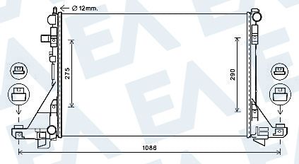 31R60165 EACLIMA Радиатор, охлаждение двигателя