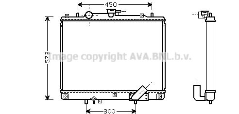 MTA2162 AVA QUALITY COOLING Радиатор, охлаждение двигателя